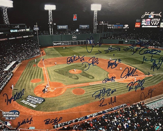 2004 World series game one signed 16x20