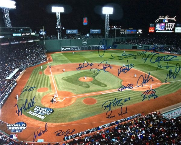 2004 WS Game One  Autographed 16x20 Photo 02