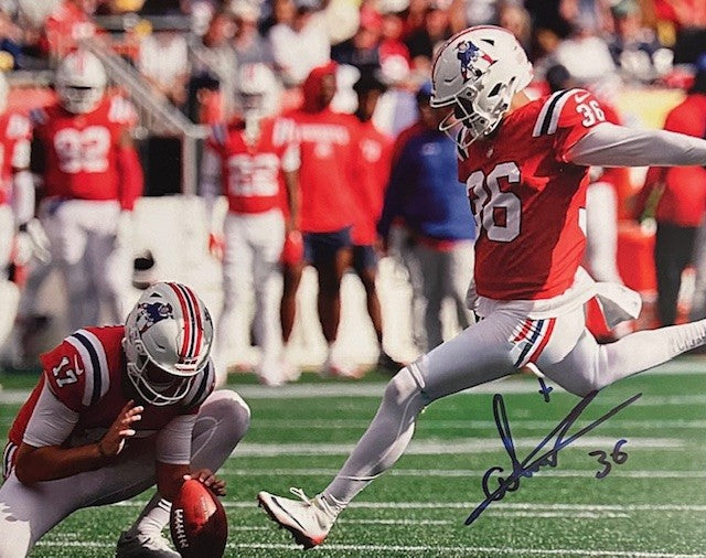 Andy Borregales signed 8x10 photo in red patriots