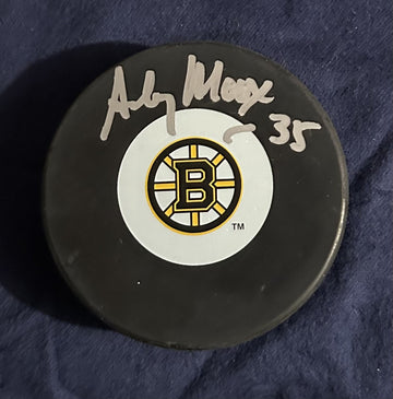 Andy Moog signed Bruins Puck