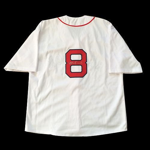 Carl Yastrzemski Autographed Red Sox Replica Jersey Signed in Silver Paint Pen