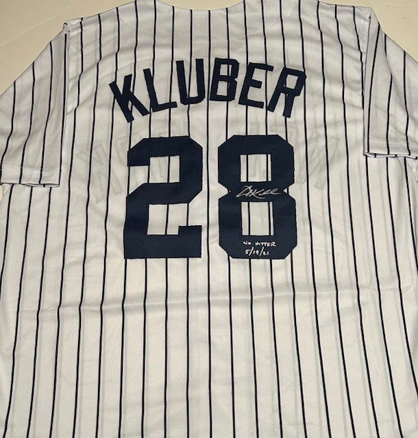 Corey Kluber signed Yankees jersey No Hitter