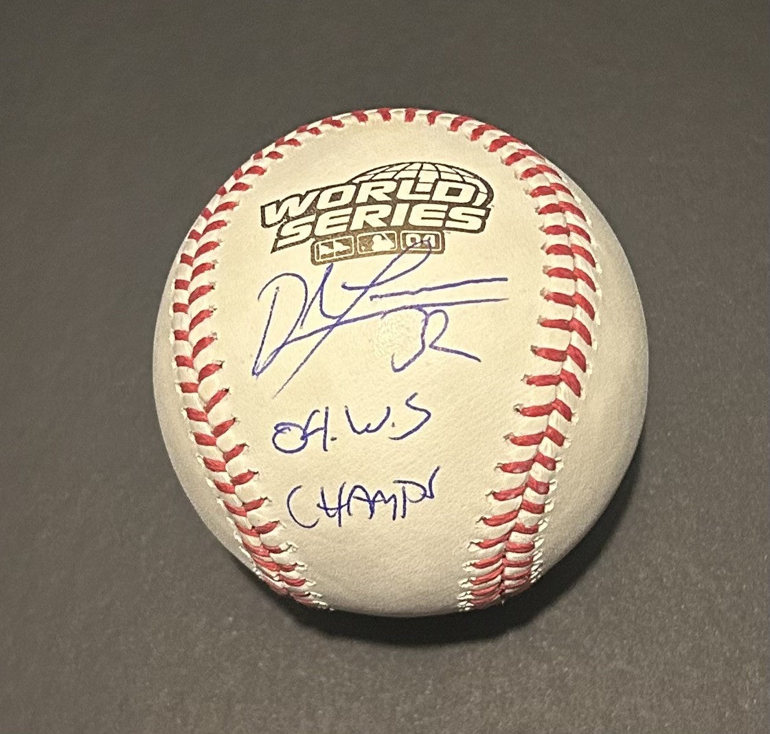 Derek Lowe Autographed Rawlings Official 2004 World Series Baseball w/Inscription - 02