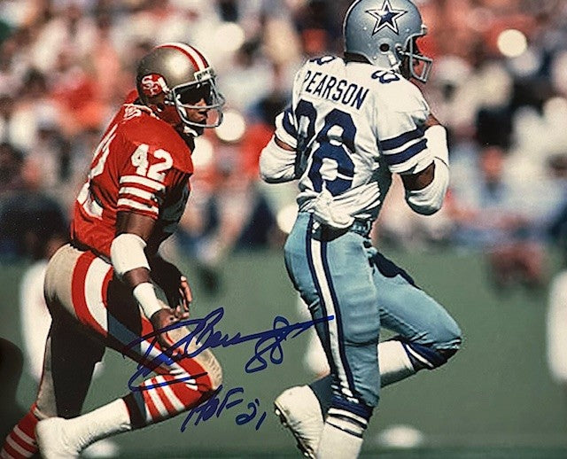 Drew Pearson signed Cowboys photo all of fame
