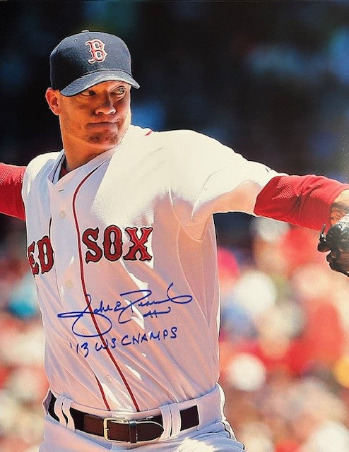 Jake Peavy signed Red Sox Photo 13 WS Champ