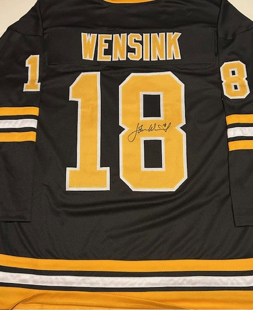 John Wensink signed Bruins Jersey