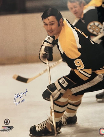 Johnny Bucyk signed 16x20 photo Brunis Hall of Fame