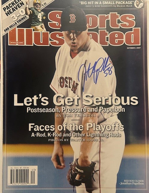 Jonathan Papelbon signed Sports Illustrated Cover 11x14