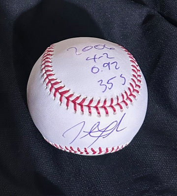 Jonathan Papelbon signed baseball - 2006 season stats