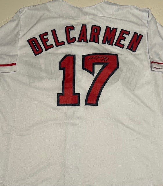 Manny Delcarmen signed jersey World Series