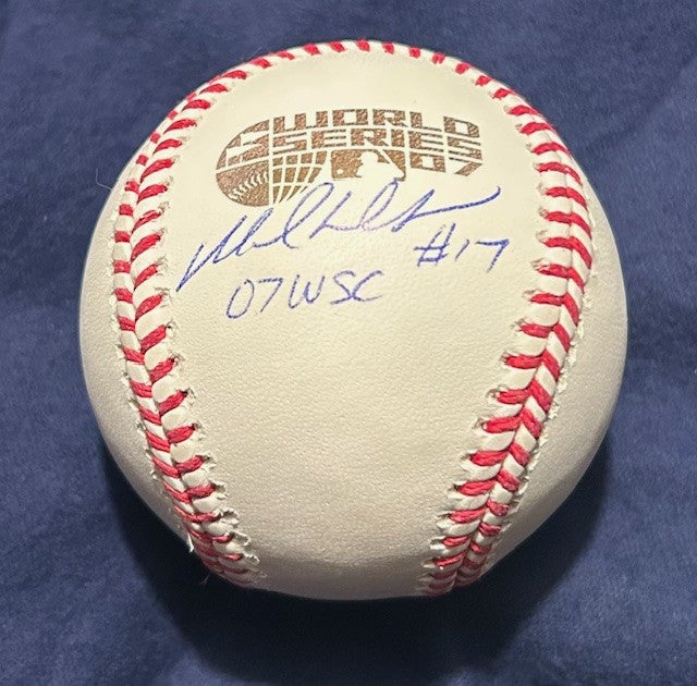 Manny Delcarmen Signed WS Baseball