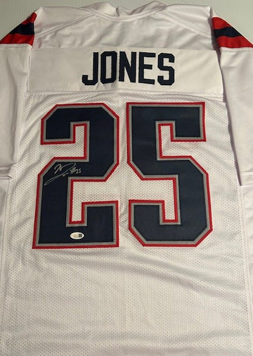 Marcus Jones signed White Patriots jersey
