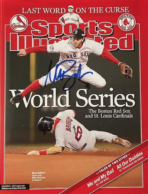 Mark Bellhorn signed WS Sports Illustrated photo