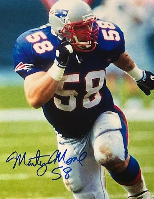 Marty Moore signed Patriots photo