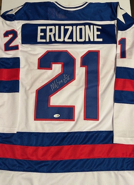 Mike Eruzione signed USA jersey 80 Gold
