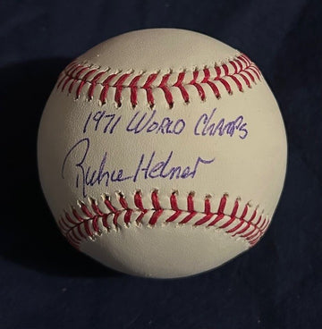 Richie Hebner signed baseball with World Champs