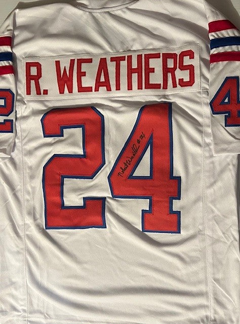 Robert Weathers signed Patriots Jersey