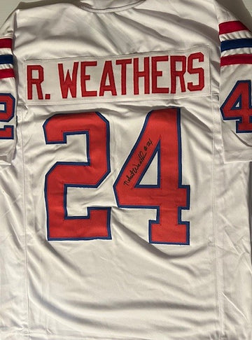 Robert Weathers signed Patriots Jersey