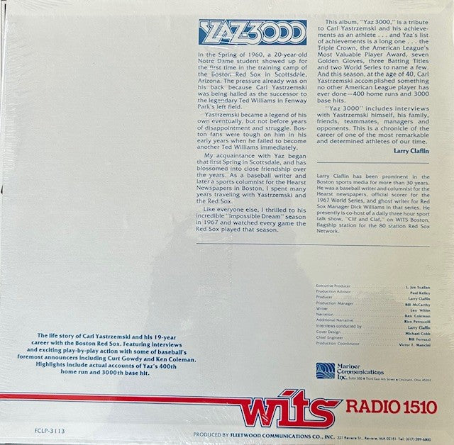 Carl Yastrzemski 3000 Hit Vinyl - Factory Sealed